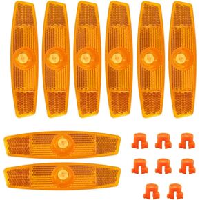 8 Pcs Bike Reflectors Bicycle Wheel Rim Reflective Bicycle Safety Warning Reflector for Mountain Bike Road Bike Night Riding