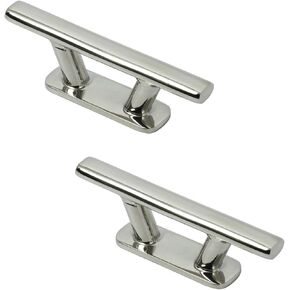 2Pcs 12" Marine Boat Cleat 316 Stainless Steel Heavy Duty Cleat Stylish Mooring Bollard Cleat