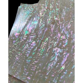 GOMMO Natural Paua Abalone Sticker Sheets Veneer Sheet for Inlay and Overlay Flexible with Backside Tape (240mm x 140mm) (Beige)