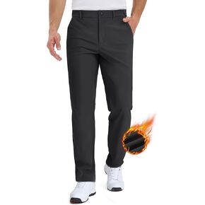TACVASEN Winter Golf Pants for Men Fleece Lined Work Business Casual Dress Slacks Water Resistant Stretch Warm Trousers in Kuwait