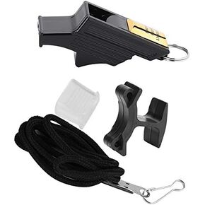 Dilwe Referee Whistle, Whistle for Basketball, Football, Camping, Emergency Calling(Black&Gold)
