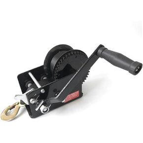 3500 lbs Boat Trailer Winch, Two Speed Boat Winch, 2-Way Hand Winch, with 26ft Polyester Strap & Alloy Steel Hook, Heavy Duty for Jet Ski Marine Truck RV ATV Towing Lifting in Saudi Arabia