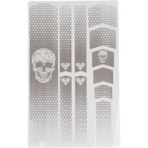 Frame Protector Sticker, Frame Tape PVC Fade Resistant for Mountain Bikes for Top Tube for Downtube (Skull Head)