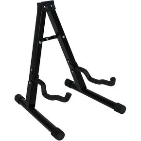 GEEK Portable Folding A-Frame Guitar Stand Metal Guitar Stand with Anti-skid Rubber and Soft Foam Arms for Acoustic Electric Bass Guitars Ukulele Banjo