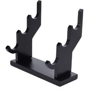 OLYCRAFT 3 Tiers Black Wand Display Risers 5.5x2x5 Inch Wizard Wand Display Stand Wooden Magic Wand Wood Holder Wizard Wand Holder for Wizard Wand Small Swords Collection Table Display