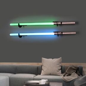 Light Saber Wall Mount Holder-Lightsaber Wall Mount-(Black 2set)-Light Saber Mount for Wall-Lightsaber Stand-Lightsaber Holder Wall Mount-Lightsaber Placement Display-(Swords Not Included)