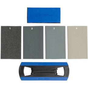MusicNomad Tracers Fret Erasers 6 pc. Finishing Kit for Sanding, Buffing and Polishing after Fret Crowning, Dressing or Beveling (MN860)
