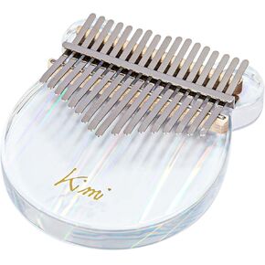 17 Key Thumb Piano Kalimba Acrylic Crystal Bear Shape with Transparent Stand for Boys Girls Birthdays Christmas Carnival Gifts