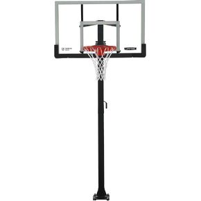Lifetime Products Crank Adjust In Ground Basketball Tempered Glass Backboard