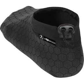 Neoprene Reef Booties with Ankle Drawstring - 1.0mm Thick Water Socks for Surfing, Wakeboarding, Waterskiing & All Watersports - Non-Slip, Secure Fit, and Lightweight Black