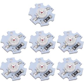 Hyuduo 25pcs LED Lamp Beads, 200LM 3W 5V High Power Led Chip, LED Lamp SMD Chip Light Bulb for DIY Lighting Fixtures(Red Light 620625NM)