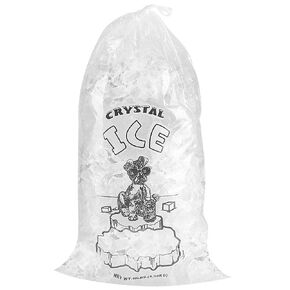 Crystal Clear Commercial Ice Bags with Drawstring (10 lb or 20 lb) - Extra STRONG, Reusable, Puncture-Proof - Safe Food Grade Plastic (1.5 mil) (20lb (Pack of 250))