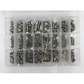 540 Pcs Countersunk Head Hexagon Socket Screws Bolts and Nuts and Washers Assortment Kit, M3 M4 M5 M6 Metric Stainless Steel Bolts and Machin Screws,Suitable for Household Repairs, Furniture Assembly