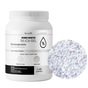 4 LB White Silica Desiccant Beads - Indicating Silica Gel Beads Drying Silica Beads Reusable Silica Gel Desiccant Dehumidifier