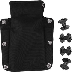 Dive Backplate,Black Nylon Heavy Duty Technical Scuba Diving Diver Harness Backplate Back Plate Pad