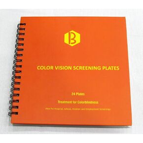 Color Vision Test Book 24 Plate Two Tests in one Book - Adult with Numbers and Pediatric with Symbols