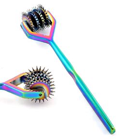 WARTENBERG Stainless Steel Pin Wheel 4 Head - Strong Pinwheel Rainbow Color