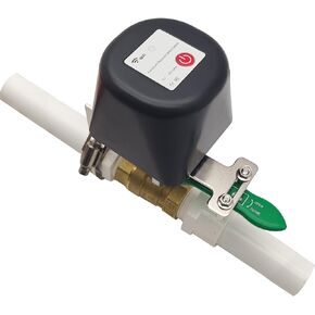 Ufairy WiFi Universal Ball Valve Smart Water Shutoff Manipulator Domotique Controller Compatible with Alexa Google No Hub Required Works 2.4 GHz only, Black, 5.26*4.8*3.7in, (GR-W-105N)