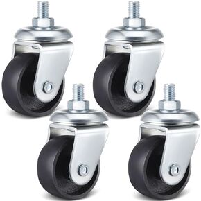4 Pieces Floor Jack Casters for 3 Ton Floor Jack with 12mm Stem Racing Jack Caster Wheels Floor Jack Parts