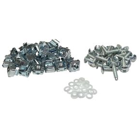 RackGold® Zinc 10-32 Cage Nut & Screws w/Washers 25-Pack - USA Made