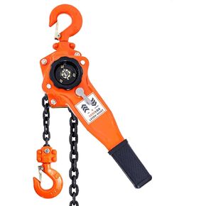 Lever Chain Hoist 1650lbs 10ft 3/4 ton Come Along Ratchet Puller Hoists for Heavy Duty Lifting