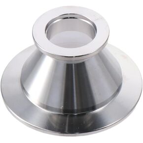 Reducing Pipe Silver Durable ISO-KF Flange Tapered Pipeline KF50 to KF25 Conical Reducer Pipe Fitting