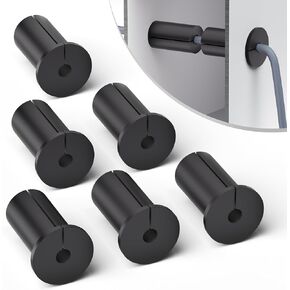 1 Inch Wall Grommets for Starlink Cable 6 PCS Rubber Starlink Cable Wall Grommet for 1 Inch Wall Hole Waterproof Cable Routing Kit for Starlink Accessories for Organizing Protecting Cords Black 6 Pack