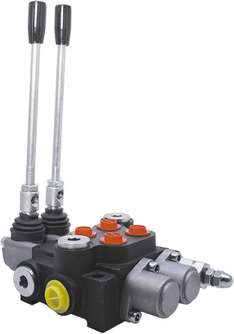 صمام التحكم الاتجاهي الهيدروليكي أحادي الكتلة 2 بكرة 13 GPM صمام اللودر الهيدروليكي، منافذ SAE، صمام مزدوج التمثيل 3600 رطل لكل بوصة مربعة للجرارات الصغيرة، لوادر الجرارات، فواصل السجل in Kuwait