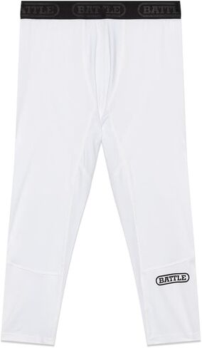 Battle Sports Men's Compression 3/4 Pants Athletic Baselayer Football Workout Legging Running Tights in Kuwait