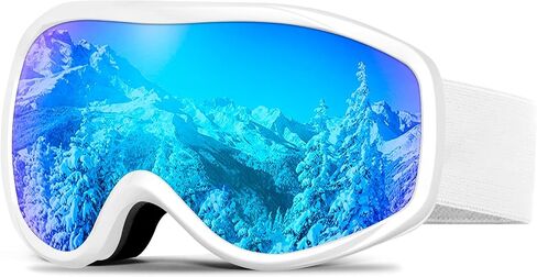 Ski Goggles OTG for Men Women, Anti-Fog Snowboard Goggles UV400 Protection Snow Goggles for Adult Youth in Saudi Arabia