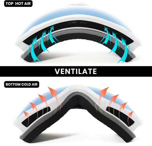 Ski Goggles OTG for Men Women, Anti-Fog Snowboard Goggles UV400 Protection Snow Goggles for Adult Youth in Saudi Arabia