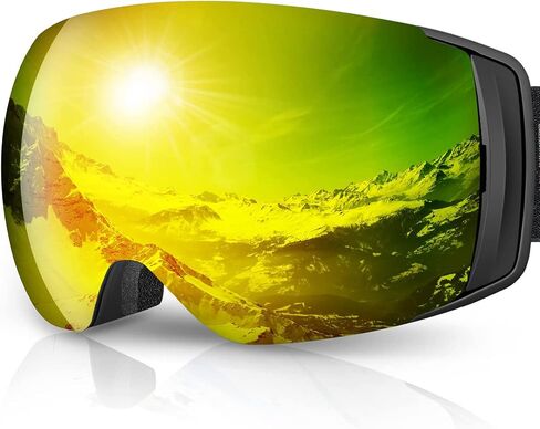 Ski Goggles Magnetic Lens, OTG, Snow Goggles Interchangeable Lens, Anti Fog Snowboard Goggles for Men Women in Saudi Arabia