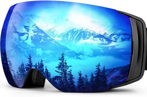 Ski Goggles Magnetic Lens, OTG, Snow Goggles Interchangeable Lens, Anti Fog Snowboard Goggles for Men Women in Saudi Arabia