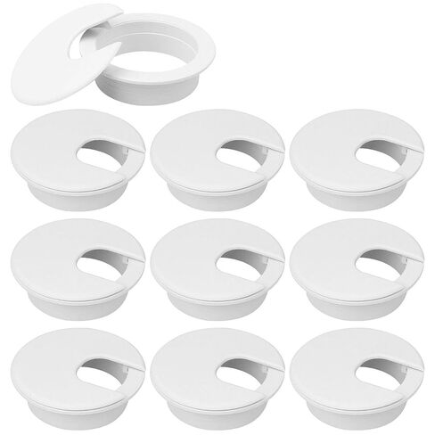 20Pack 2" Desk Grommet White, Plastic Wire Organizer Caps Office Desk Wire Grommet, Durable Desk Cord Cable Hole Cover Grommet for Office Desk, Entertainment Centers, TV Stands, Tabletops in Saudi Arabia
