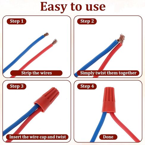 مجموعة متنوعة من 50 قطعة من موصلات صواميل الأسلاك، أغطية أسلاك برتقالية، موصلات أسلاك زنبركية برتقالية، أغطية ملتوية، أغطية أسلاك محمولة للتوصيل السريع in Kuwait