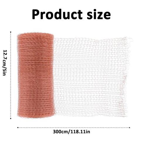 5 in x 10 ft Pure Copper Wire Mesh Rodent Barrier Copper Mesh Rodent Control Mesh for Rodents Hole Filler Rustproof Copper Mesh Roll for Gardens House Sealing Water Opening Copper Fill Fabric in Saudi Arabia