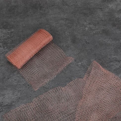 5 in x 10 ft Pure Copper Wire Mesh Rodent Barrier Copper Mesh Rodent Control Mesh for Rodents Hole Filler Rustproof Copper Mesh Roll for Gardens House Sealing Water Opening Copper Fill Fabric in Saudi Arabia