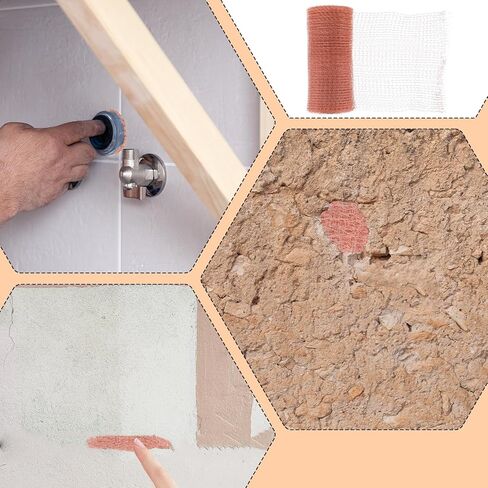 5 in x 10 ft Pure Copper Wire Mesh Rodent Barrier Copper Mesh Rodent Control Mesh for Rodents Hole Filler Rustproof Copper Mesh Roll for Gardens House Sealing Water Opening Copper Fill Fabric in Saudi Arabia