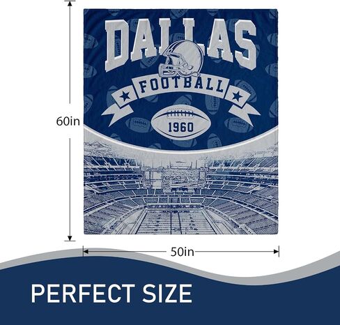 Football Team Color Throw Blanket 50x60 Inches Flannel City Football Blanket Gift for Men Women Boys Kids Fans Cozy Sofa Leightweight Warm Travel Blanket Decor for Bedroom Living RoomBROWN in Saudi Arabia