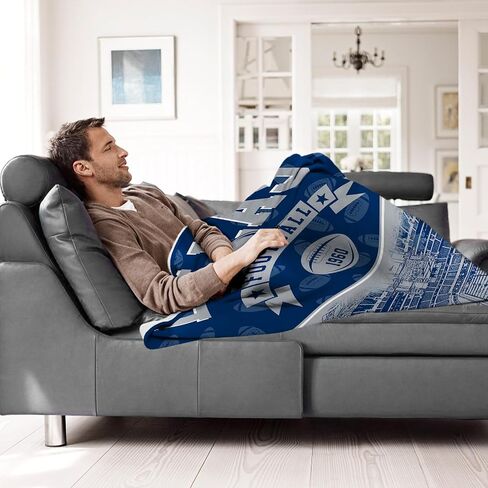 Football Team Color Throw Blanket 50x60 Inches Flannel City Football Blanket Gift for Men Women Boys Kids Fans Cozy Sofa Leightweight Warm Travel Blanket Decor for Bedroom Living RoomBROWN in Saudi Arabia