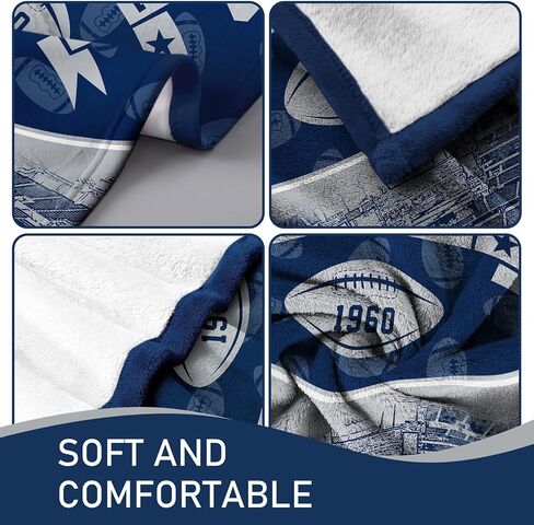 Football Team Color Throw Blanket 50x60 Inches Flannel City Football Blanket Gift for Men Women Boys Kids Fans Cozy Sofa Leightweight Warm Travel Blanket Decor for Bedroom Living RoomBROWN in Saudi Arabia