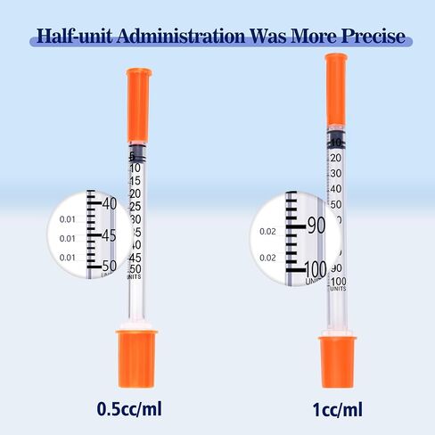 U-100 Syringe 0.5ml/cc 31G 5/16" 8mm Scientific Lab Syringes, Pack of 25, Disposable Individual Package in Saudi Arabia