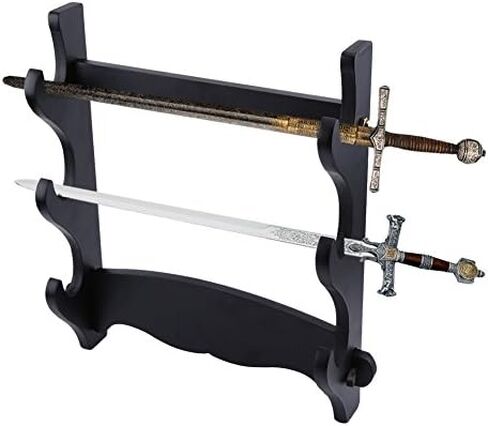 Wall Mount Sword Stand, Sword Hook,3 Tier Hanging Sword Stand, Samurai Sword Display Stand, Sword Stand Hanger Bracket Display Rack for Katana Wakizashi and Standard Swords in Saudi Arabia
