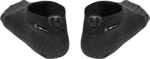 Neoprene Reef Booties with Ankle Drawstring - 1.0mm Thick Water Socks for Surfing, Wakeboarding, Waterskiing & All Watersports - Non-Slip, Secure Fit, and Lightweight Black in Kuwait