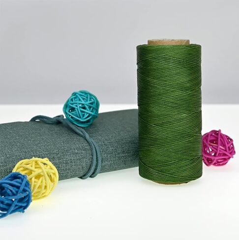 Selric [32 Colors Available] 150D 0.8mm 284Yards Flat Waxed Thread Hand Stitching Cord Leather Craft Tool Leather Stitching Sewing (Royal Blue) in Saudi Arabia