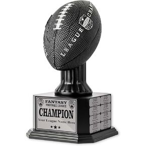 TrophySmack Perpetual Fantasy Football Trophy - Customizable Championship Trophy Award Winner | Free Engraving up to 16 Years Past Winners