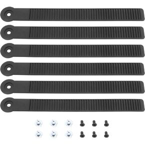 6pcs Snowboard Ankle Straps 20.4 x 2cm Roller Skating Shoes Binding Strap Snowboard Ladder Fixing Strap with Mounting Screws Black