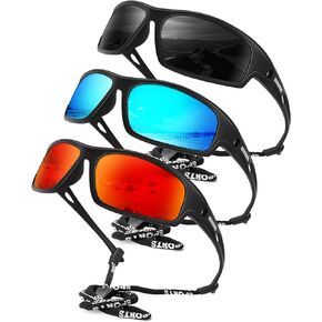 Polarized-Sunglasses-Men Sports Mens-Sunglasses: Sun-Glasses with UV400 Protection for Driving Golf Fishing Running