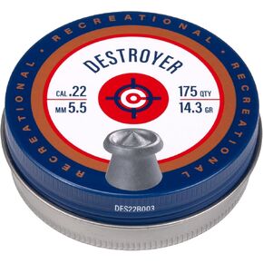 Crosman DES22 Destroyer .22-Caliber Pellets, SILVER (175-Count)