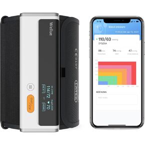 Wellue Bluetooth Blood Pressure Monitor for Home Use, Upper Arm Blood Pressure Machine with Cuff Size 8.6"-16.5", Portable Digital BP Monitor with Free APP for iOS & Android, Reports Shareable
